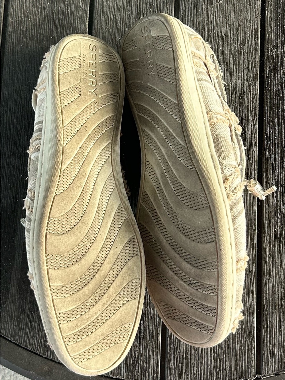 Sperry Plaid Canvas Top Sided Boat Shoes Distressed Lace-Up Loafers Women’s 8.5 - Picture 5 of 6